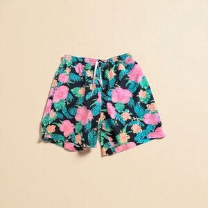 Men's‎ Chubbies "Midnight Flowers" Swim Trunks Medium Black Floral 7" Inseam
